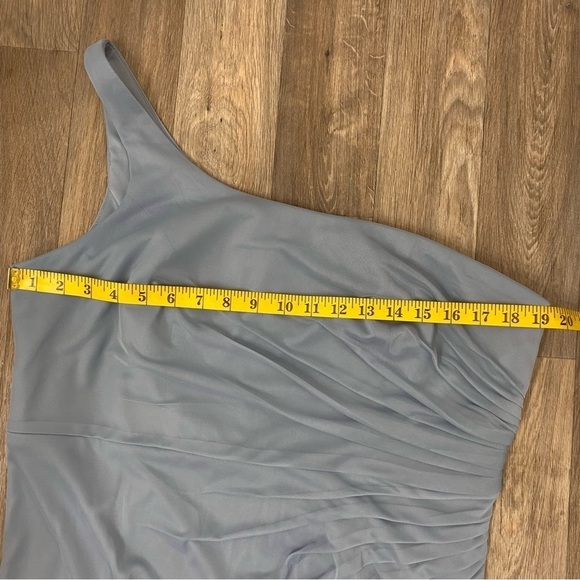 AZAZIE One Shoulder formal full length dress in Dusty Blue Womens size XL (C) - Picture 10 of 11